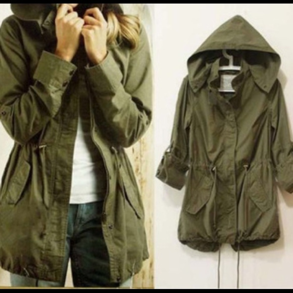Army Green Fall Utility Jacket - Picture 2 of 10